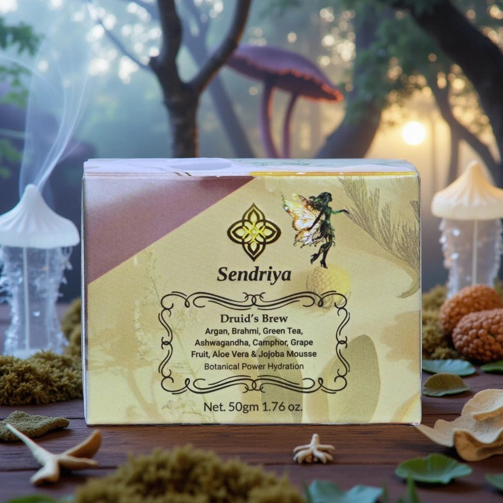 Druid's Brew: Argan, Brahmi, Green Tea, Ashwagandha, Camphor, Grape Fruit, Aloe Vera & Jojoba Mousse: Botanical Power Hydration