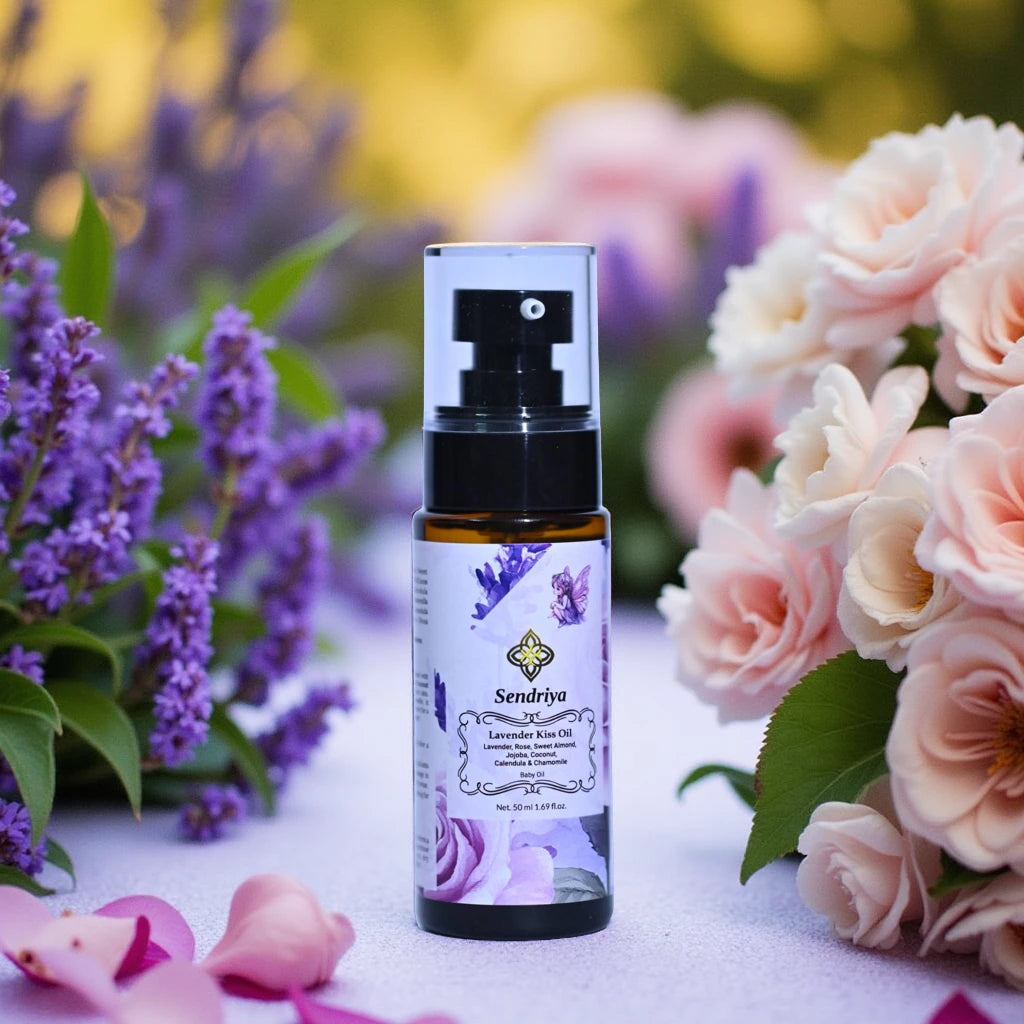 Lavender Kiss: Lavender, Rose, Sweet Almond, Jojoba, Coconut, Calendula & Chamomile: Baby Oil