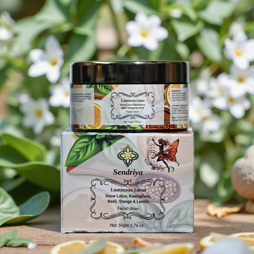 Luminous Lotus: Snow Lotus, Kaempferia, Basil, Orange & Lentils: Facial Ubtan