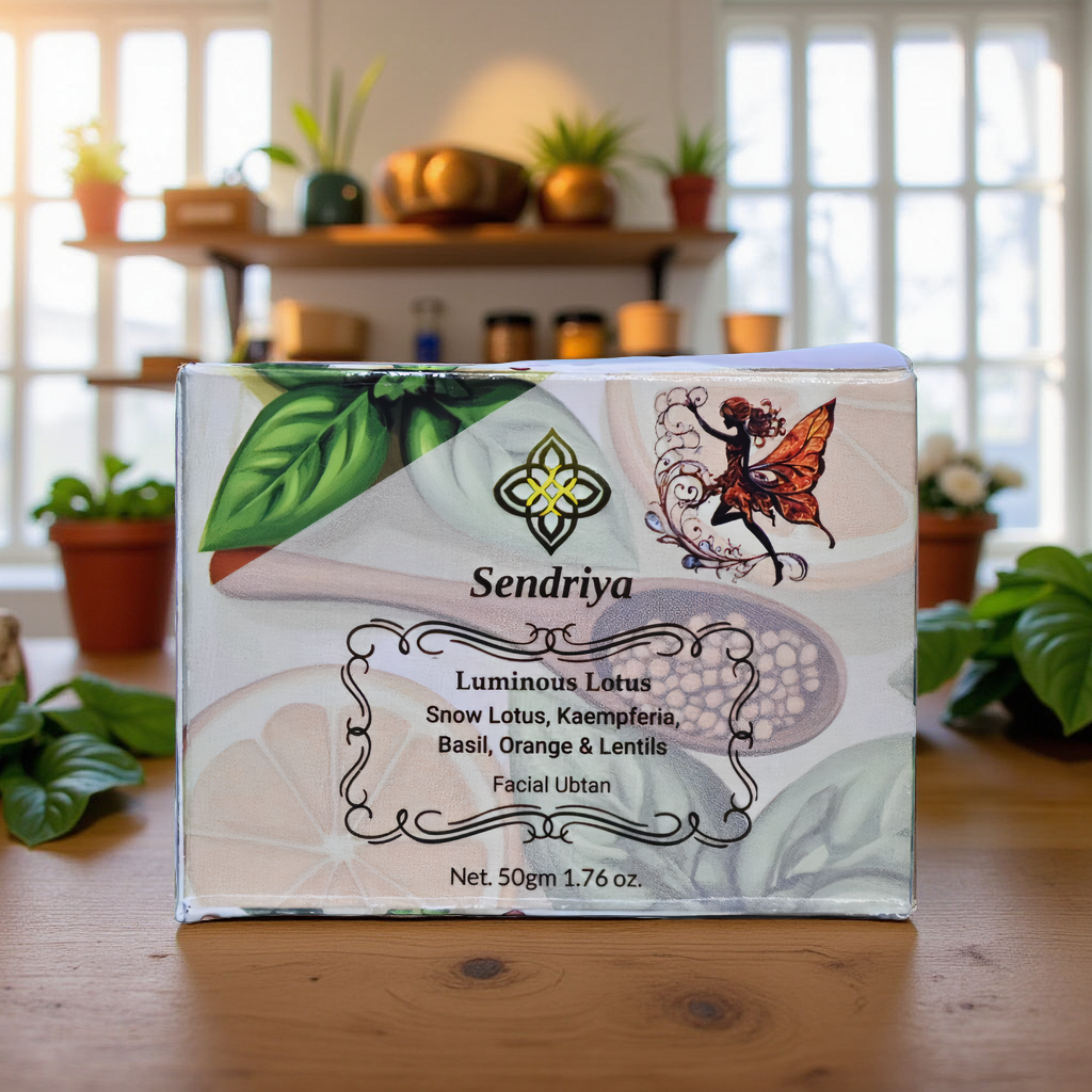 Luminous Lotus: Snow Lotus, Kaempferia, Basil, Orange & Lentils: Facial Ubtan