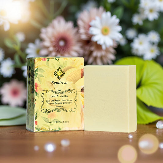 Lush Malai Bar: Goat Milk Malai, Cocoa Butter, Coconut, Sesame & Olive Oil