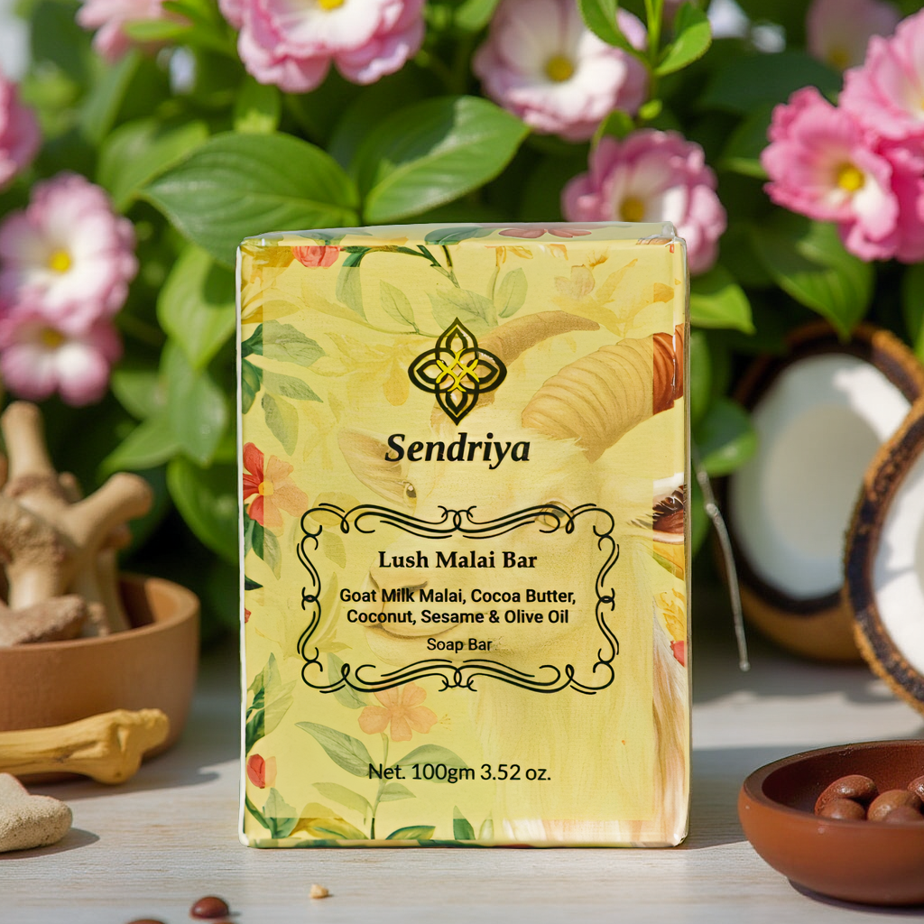 Lush Malai Bar: Goat Milk Malai, Cocoa Butter, Coconut, Sesame & Olive Oil